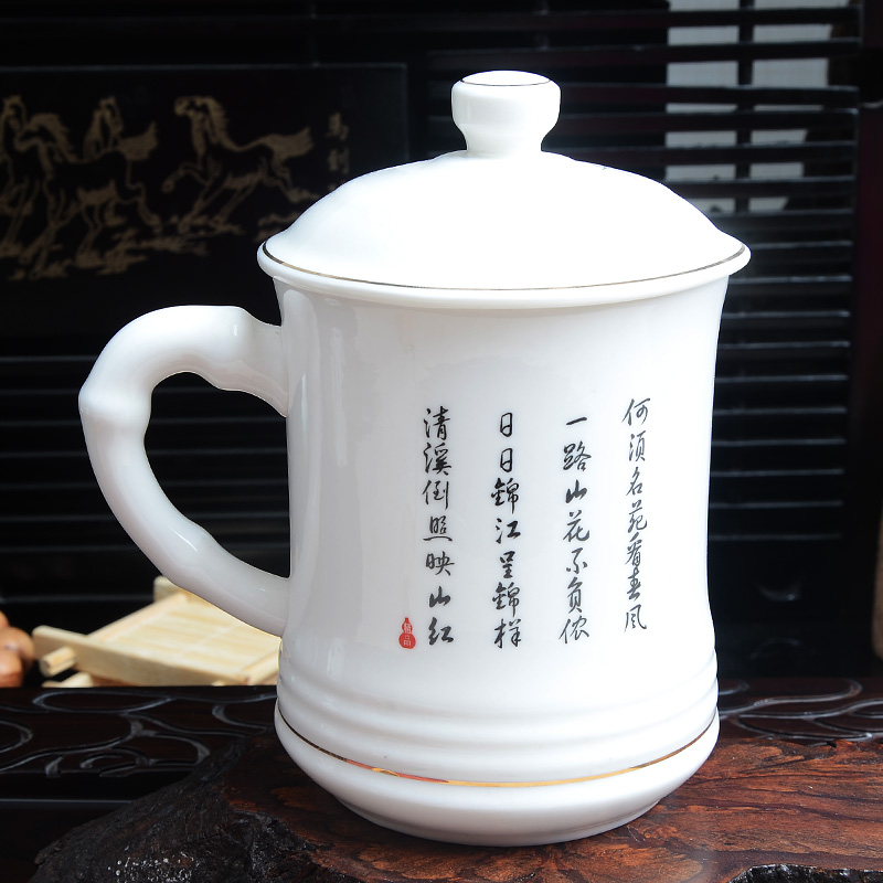 Hand - made ceramic cups with cover filter glass ceramic keller cup tea cup custom office