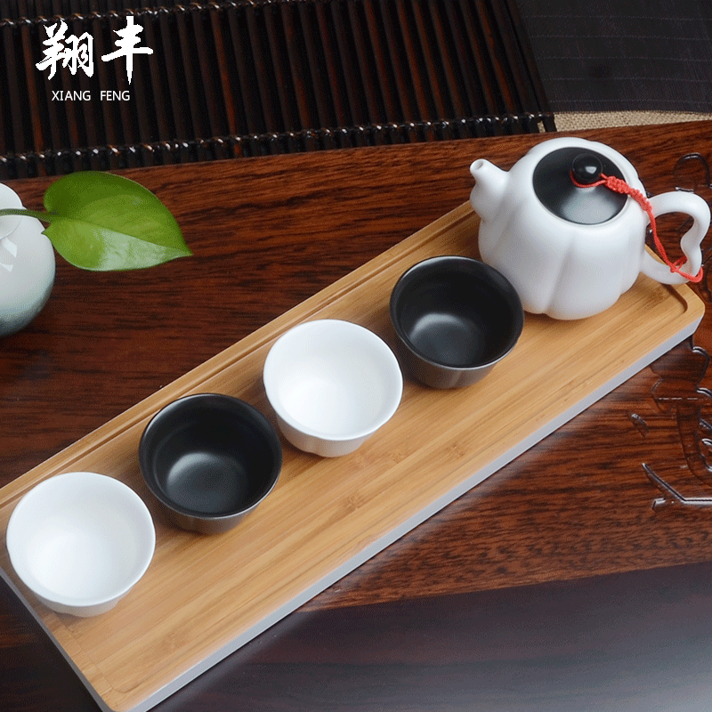 Xiang feng is suing travel portable kung fu tea sets white porcelain car travel tea set the teapot teacup portable package