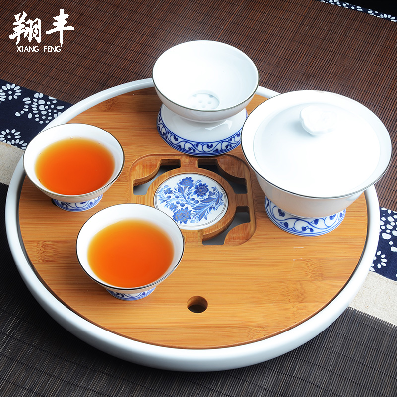 Xiang feng ru up ceramic kung fu tea tea set tea service of a complete set of suit suit travel tea set