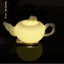 Master pure white sheep fat jade high temperature vegetarian burning ceramic Xishi Pot Tea pot Dehua White porcelain Teapot
