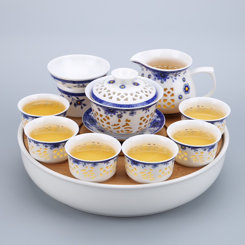 Tea sets of a complete set of violet arenaceous kung fu Tea set round the teapot teacup Tea tray Tea Tea sea ship