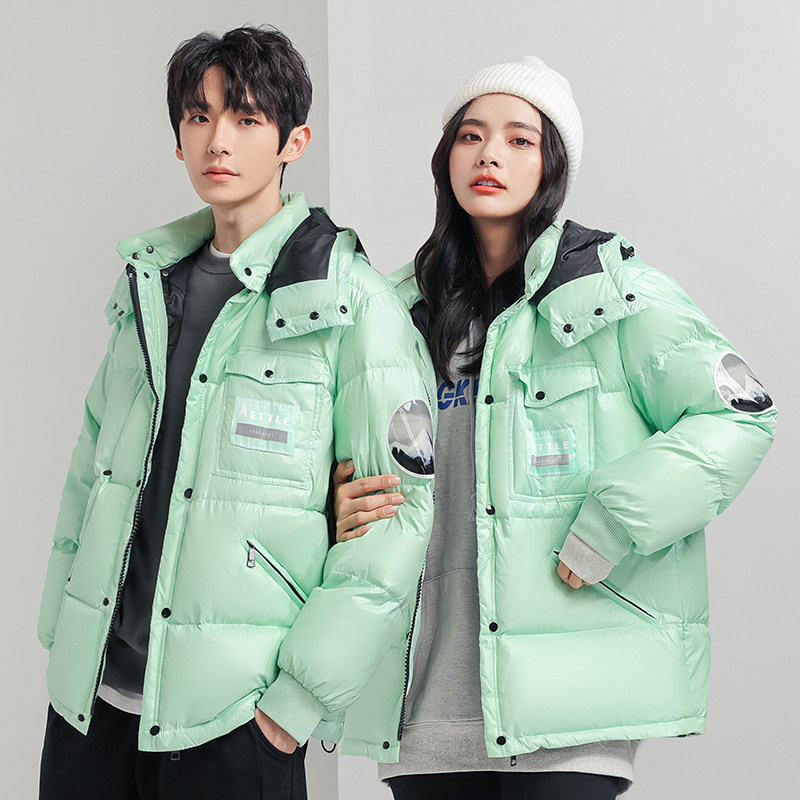 吉普盾 21年冬季款 加厚大毛领连帽羽绒服 天猫优惠券折后￥129包邮（￥1129-1000）男女多款可选