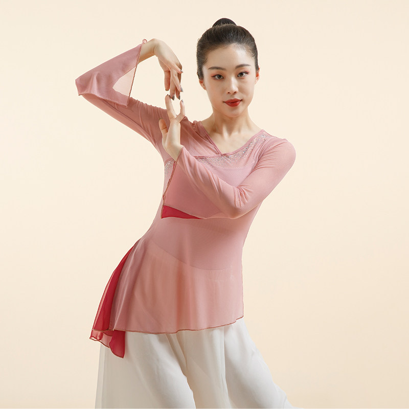 Classical Dance Exercises women's national wind folk dance to wear body charm and clothes-shaped body blouses dance costumes-Taobao