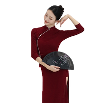 Phu and Palau Classical dance Costume Improvement Body Rhyme Qipao with Chinese Wind rehearsal Flying Comfort Out 70% sleeves