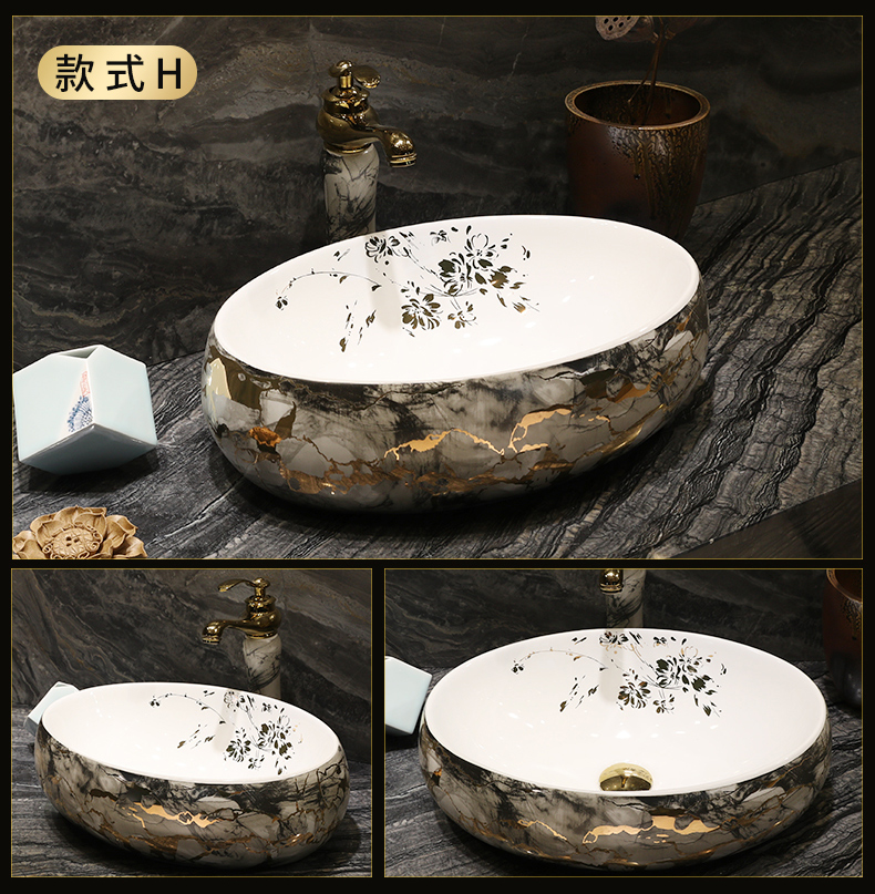 On the ceramic basin of Chinese style restoring ancient ways of household square fashion art toilet lavabo for wash dish washing basin