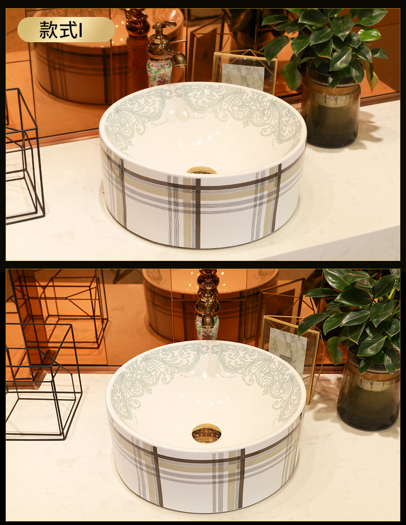 Ceramic art on the stage basin sink straight barrel toilet commode hotel home for wash basin of many design and color