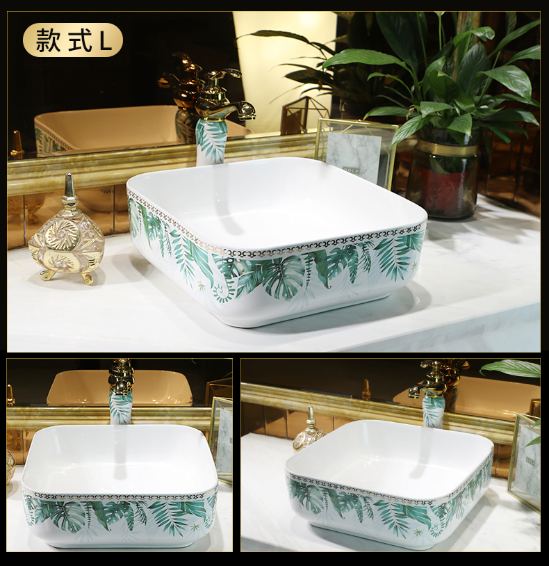 The Lavatory ceramic household toilet wash basin that wash a face the oval art stage basin size lavabo is contracted