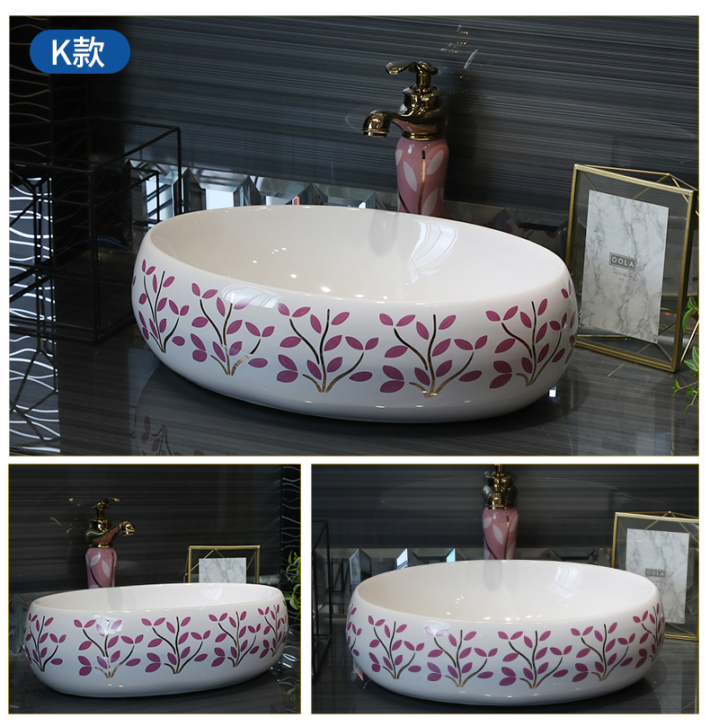 Gold cellnique stage basin to simple rectangular balcony commode ceramic toilet basin sink household