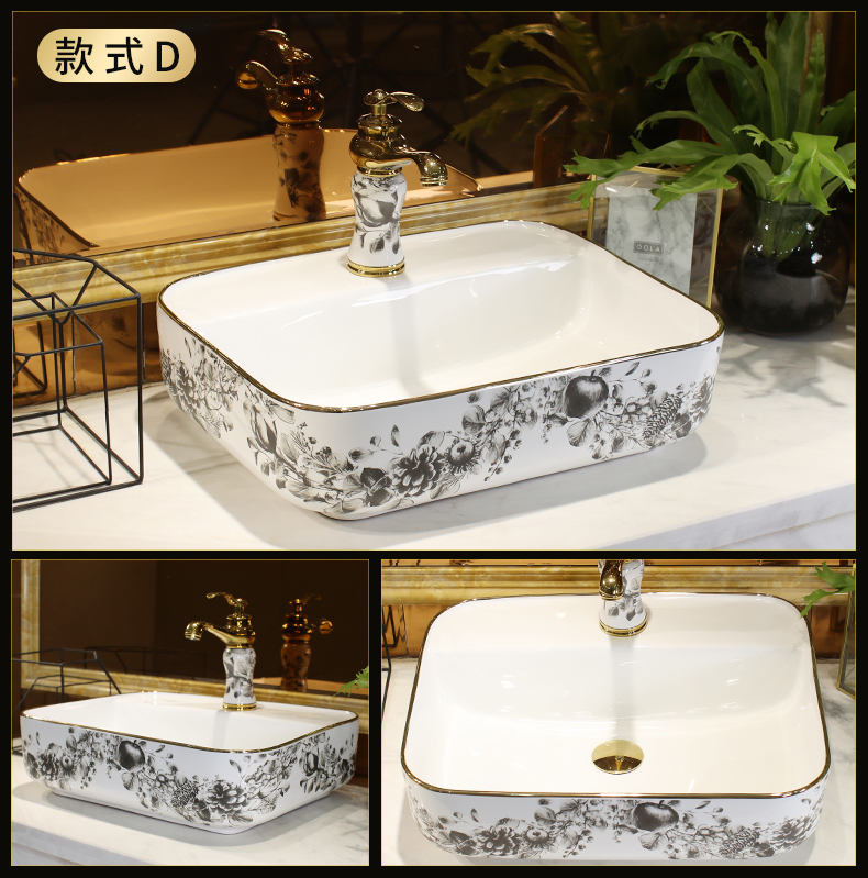 The stage basin sink single ceramic Nordic basin basin household balcony lavatory toilet art basin