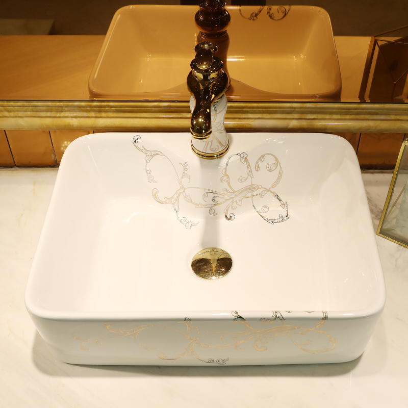 Nordic stage basin art ceramic lavabo single rectangle hotel home balcony mini lavatory basin