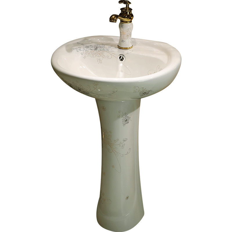 Gold cellnique art pillar basin ceramic lavabo that defend bath face plate pool floor of small family toilet