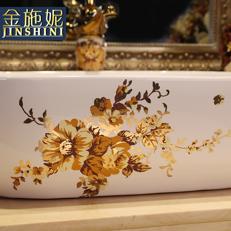 Basin fangyuan form European art ceramics on the Basin that wash a face to wash your hands toilet lavatory sink contracted household