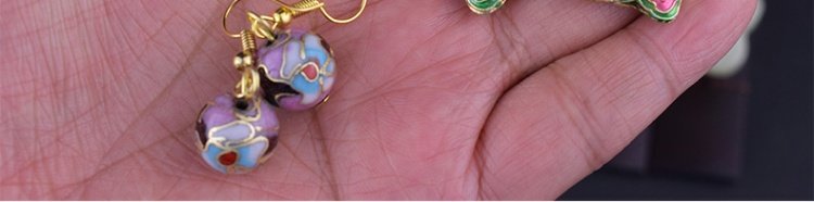 Cloisonne vòng tay bông tai thủ công mỹ nghệ truyền thống Trung Quốc đặc trưng quà tặng ở nước ngoài để gửi cho người nước ngoài đồ trang sức cổ - Vòng đeo tay Cuff vòng gỗ huyết rồng
