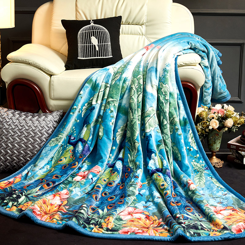 Japanese single-layer antistatic blanket single double coral fleece blanket flannel nap sofa blanket thickened sheets