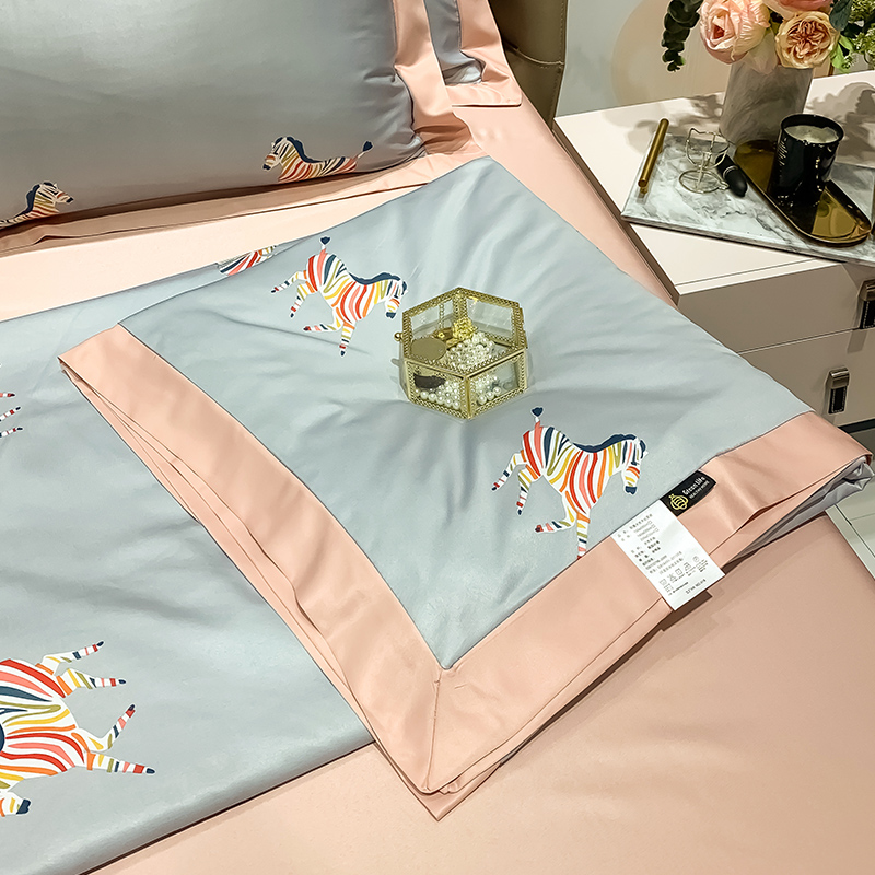 60 Ice Silk summer quilt set of four double summer water washable silk air conditioning quilt