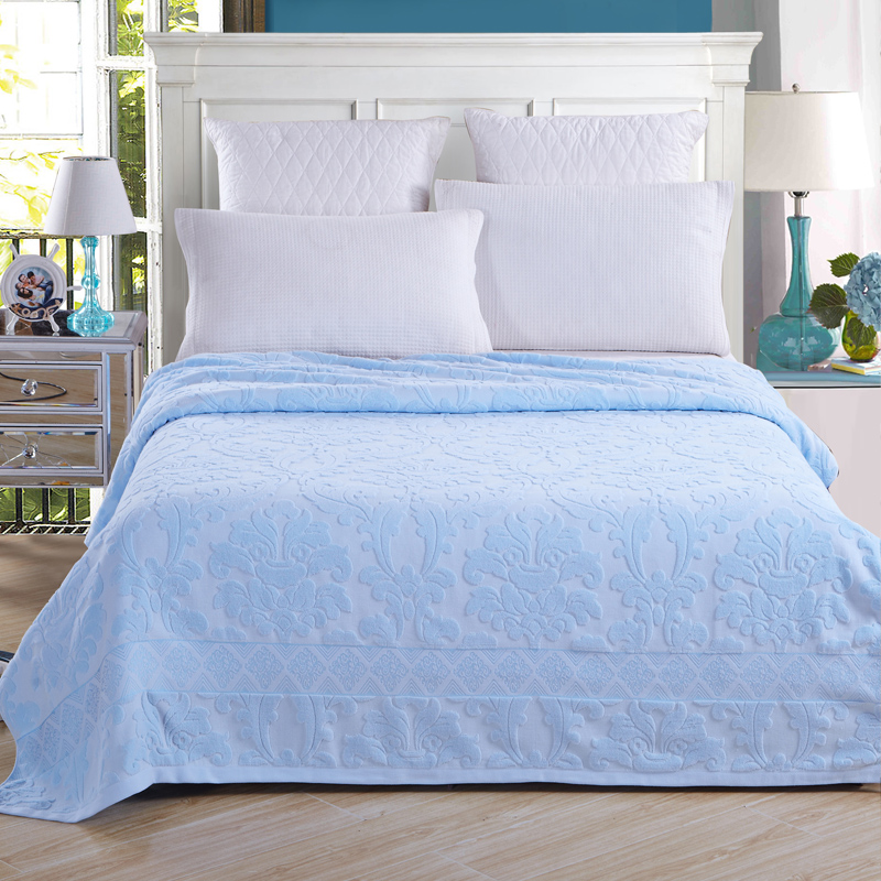 Old-fashioned cotton towel quilt cotton towel blanket Single double thickened 1 5 meters summer quilt blanket Adult air conditioning blanket