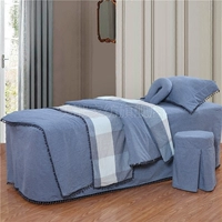 phương pháp điều trị màu bông denim bedspread vẻ đẹp massage rắn đơn giản khử trùng các câu lạc bộ SPA bệnh viện đa khoa có thể được tùy chỉnh dầu gội đầu - Trang bị tấm giá khăn trải giường spa