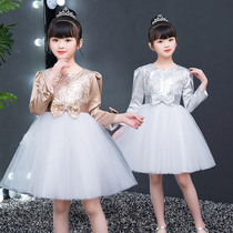 Childrens performance clothes girls young children puffy princess dress primary school chorus dance Girls performance costumes summer