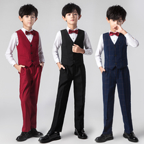 Childrens dress vest suit boys small suit host catwalk show costume piano flower girl wedding suit
