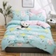 Bộ đồ giường cotton 4 mảnh cho nam Bộ khăn trải giường 1,5m 1,8m và phòng ngủ tập thể 3 mảnh - Bộ đồ giường bốn mảnh