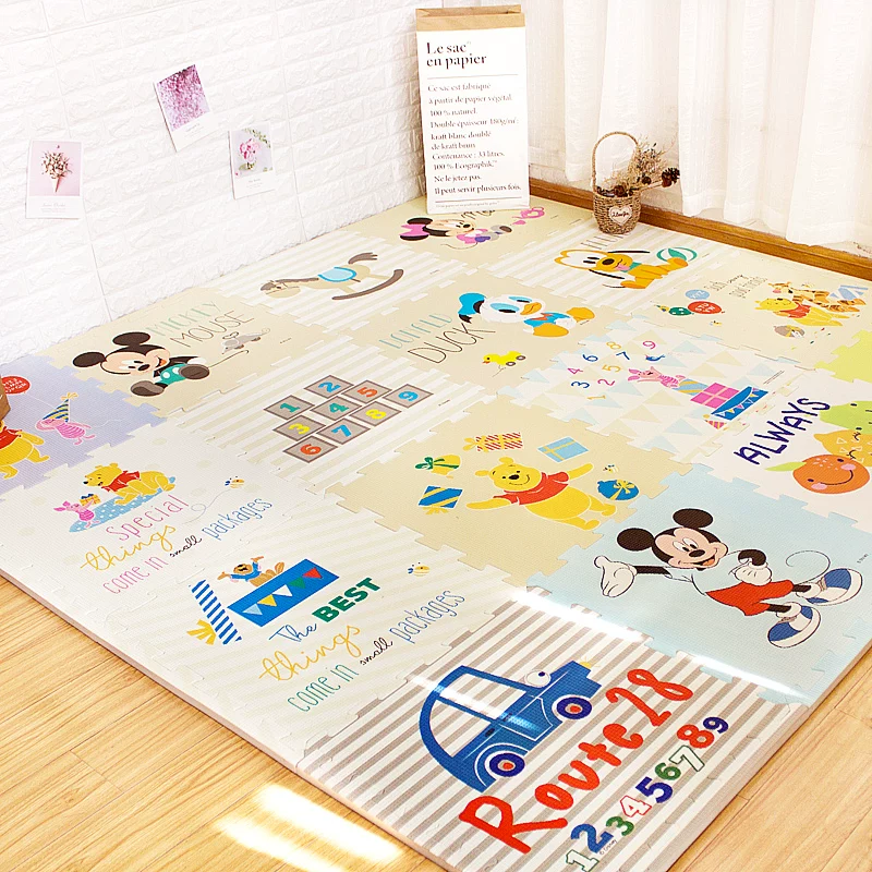 Cartoon non-toxic game mat for crawling odorless from foam, increased thickness