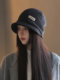 Rich cabinet hat brim pile hat women's autumn and winter versatile face-showing postpartum confinement hat Baotou Japanese duck tongue cold hat