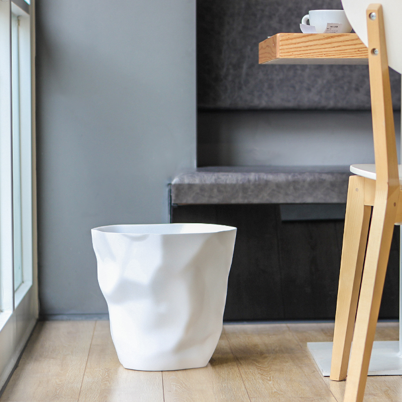 Large Number Nordic Wind Living Room Bedroom Dormitory Nordic Personality Day Style Brief Home Creative Fashion White Trash Cans