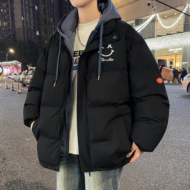 Hooded down Jacket for Men, Winter 2026 New Style, Youth Men's Style, Thickened Cotton Jacket for Junior High and High School Students