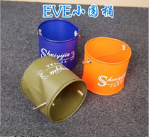 Versatile folding fishing Fishing Bucket Live Fish Barrel With Rope Mesh Lid Thickened Fish Bucket Fishing Gear Round Trumpet Fish Tank