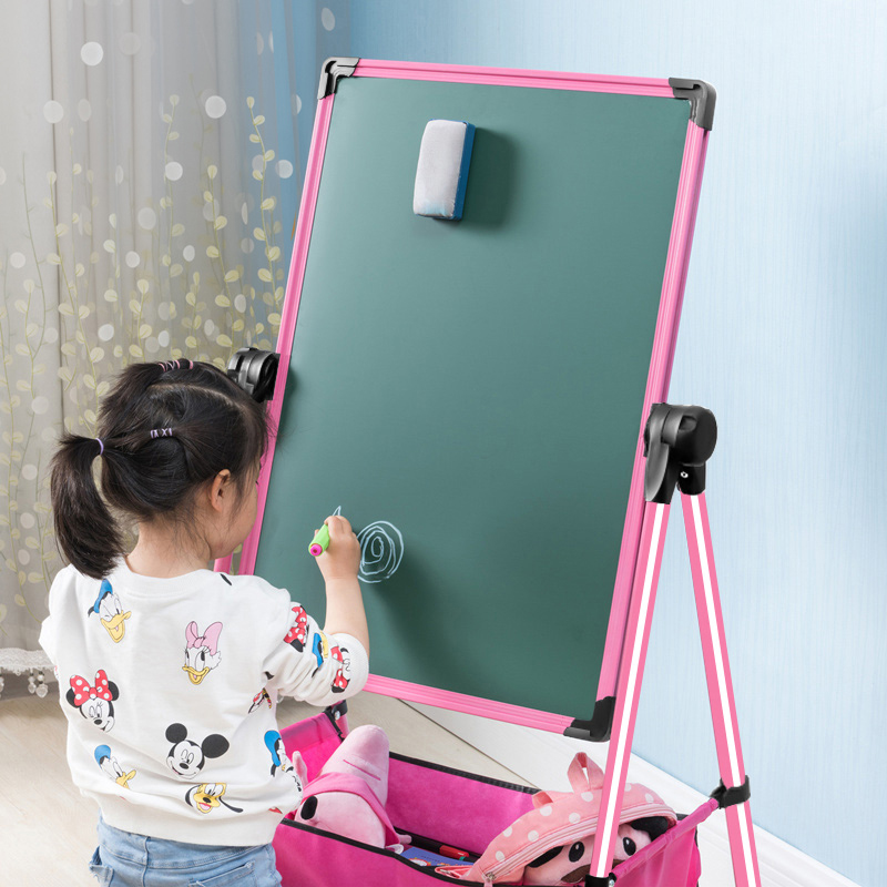 Children's drawing board Magnetic dust-free bracket small blackboard Household baby writing whiteboard graffiti erasable easel