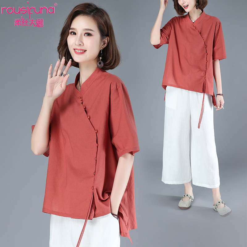 Ngắn tay áo thun nữ 2020 mùa hè mới loose-fitting trung dài áo nhỏ trung niên thiết kế mẹ thay đổi nội dung cá tính bán tay hẹn hò đầu