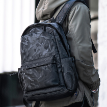 Double shoulder bag men camouflage backpack large capacity simple leisure large capacity travel computer bag light College student bag