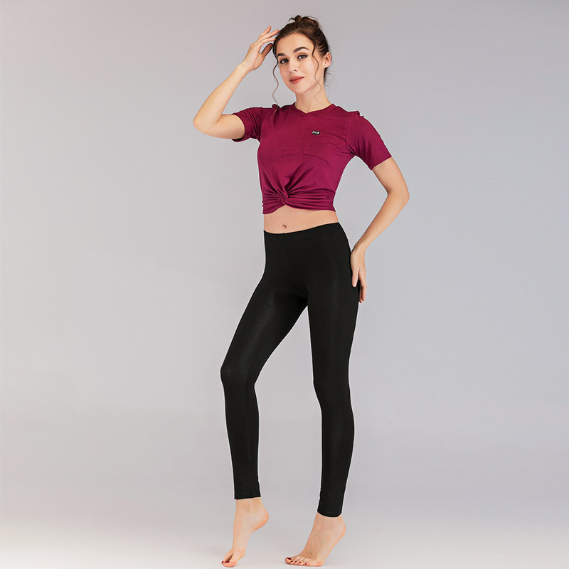 Dance suit Yoga suit top female students spring and summer new professional fitness suit suit short tight thin practice
