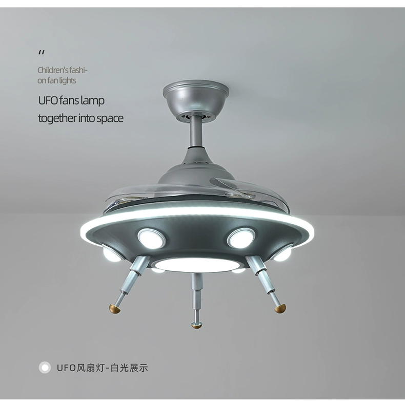 quat tran den Đèn chiếu sáng phòng trẻ em cá tính sáng tạo ufo đĩa bay đèn cậu bé đèn phòng quạt đèn ánh sáng quạt đèn sang trọng đèn chùm phòng ngủ quạt trần đèn hiện đại quạt trần mountain air