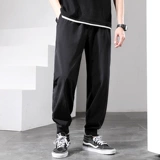 Летние шелковые тонкие эластичные спортивные штаны, оверсайз, большой размер