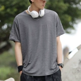 Шелковая камуфляжная быстросохнущая элитная футболка, круглый воротник, свободный крой, большой размер