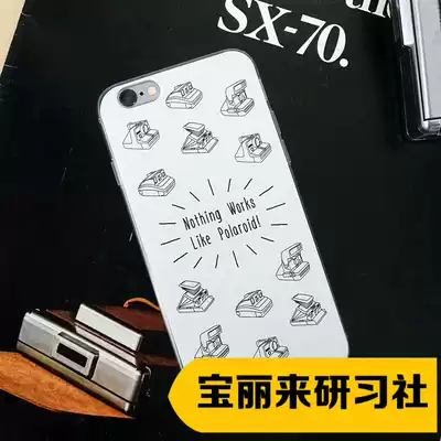 (Around the study Society) iPhone 6 plus special mobile phone case soft black and white two original