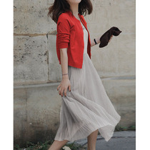 Spring thin knit modal cotton suspender lactation breastfeeding dress out fashion pregnant women feeding set