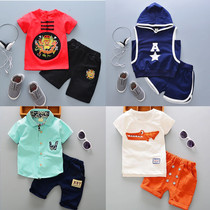 Childrens clothing boy short sleeve set 2020 new baby girl baby clothes two pieces 1-5 year old summer dress tide
