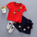 Mùa hè 2018 quần áo trẻ em mới cho bé gái set đồ yếm trẻ em cộng với quần short hai bộ thủy triều quần áo em bé Phù hợp với trẻ em