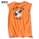 Áo mùa hè in hình áo thun không tay nam thương hiệu hip hop cotton thể dục vest phiên bản Hàn Quốc của áo vest trên vai - Áo vest cotton áo 3 lỗ tập gym