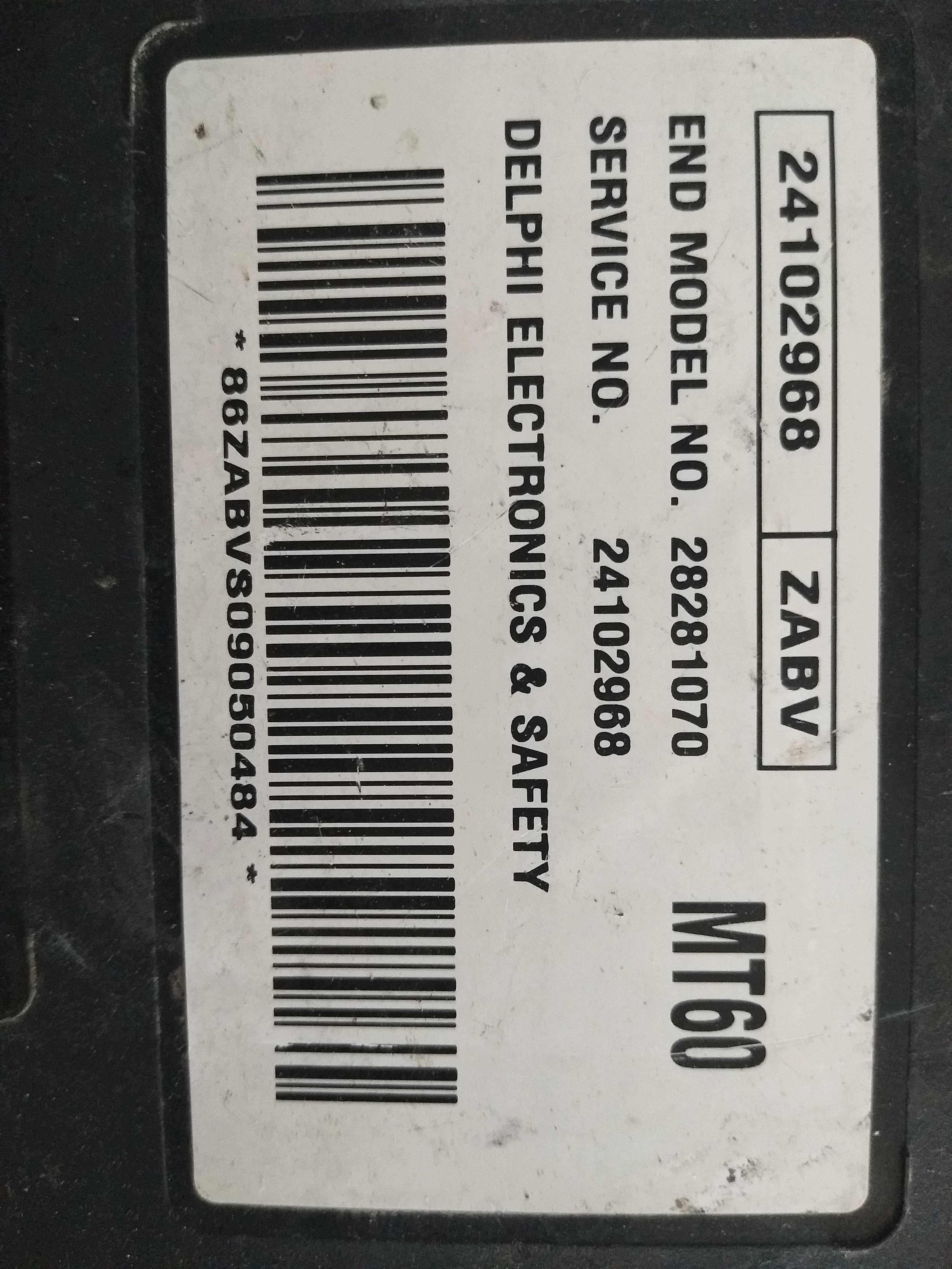 The Chevrolet's European gearbox computer 24102968