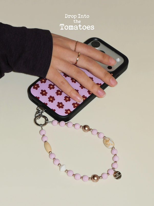 Tomatoes Original Niche Design LAOSHU Beaded Phone Chain Girly Heart Chain Portable Bag Key Pendant