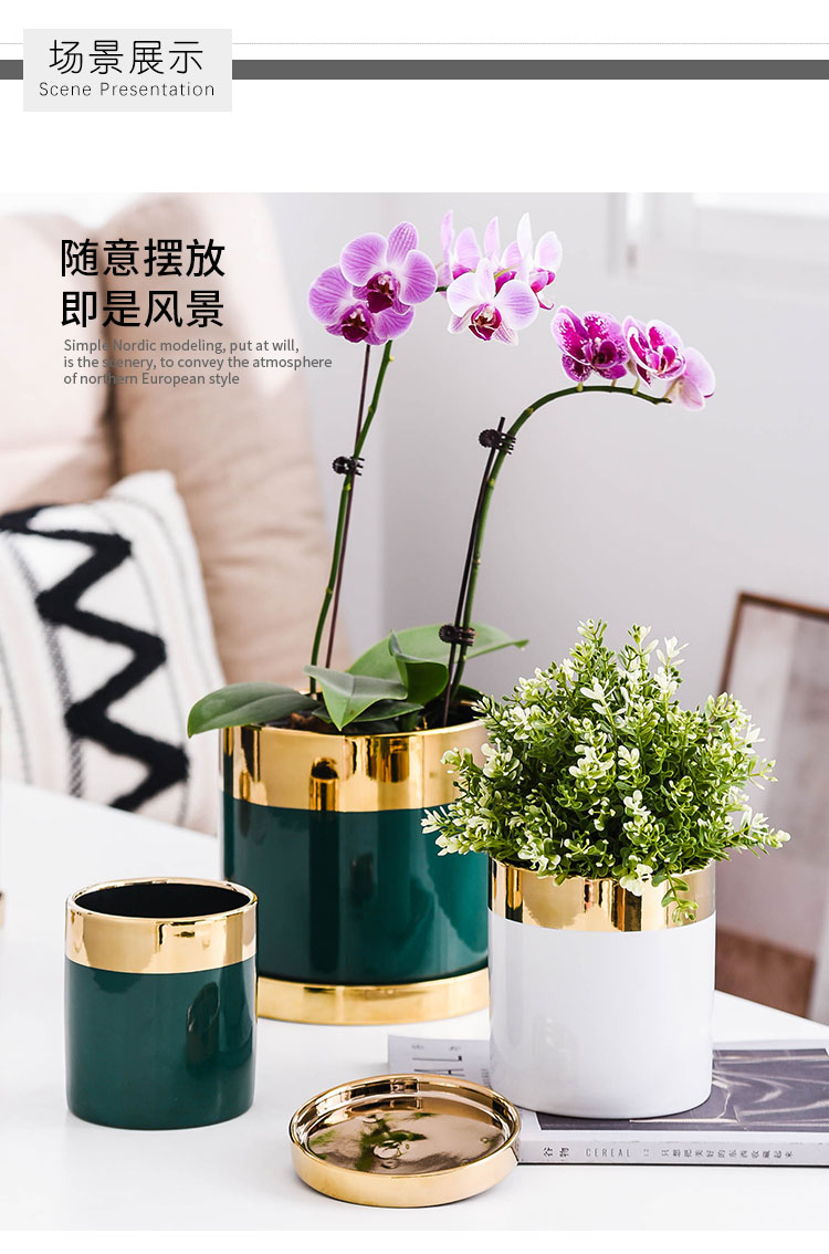 Chậu gốm Phnom Penh Nordic Light ngọc lục bảo sang trọng mạng gia đình cá tính sáng tạo của khay màu đỏ với một bình hoa và cây xanh bình thủy tinh cắm hoa
