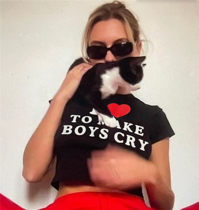 Европейский и американский короткий футболка женский топ crop top tee shirt shirt women