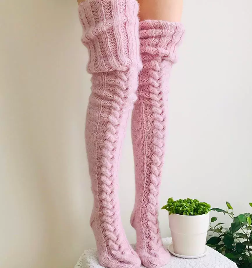 [ вязаные вязаные Knitted Stockings]