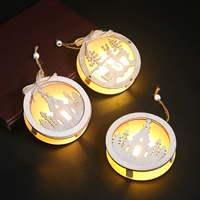 Круглые деревянные украшения