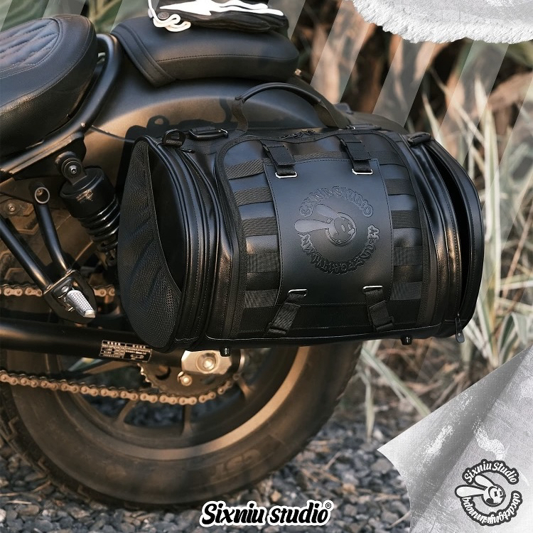 Motorcycle Side Bag Quick Release Suitable for Honda Benda Waterproof Side Bag Hanging Bag Riding Bag Retro Side Bag Helmet Bag