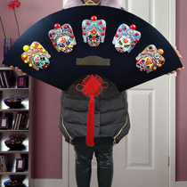 Peking Opera Facebook Pendant Extra Large Fan Opera Mask Hanging Restaurant Hot Pot Restaurant Hotel Home Soft Decoration