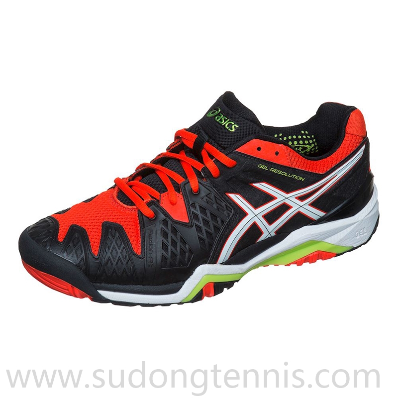 Haitao spot 45 Arthurs Monfils men's tennis shoes Asics Gel-R6 black orange E500Y-9001